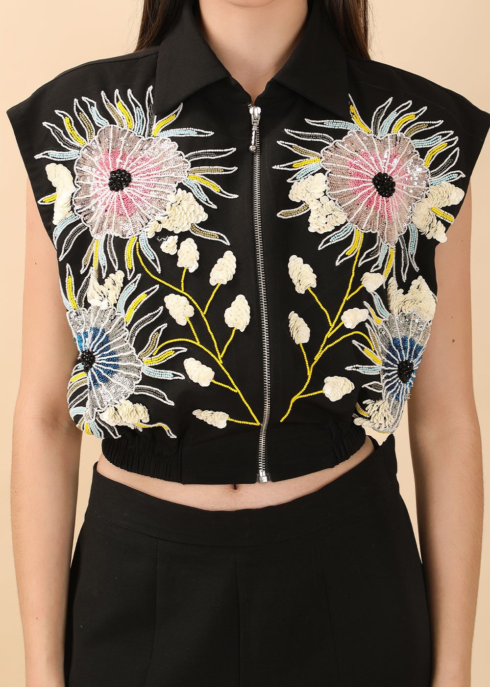 Enchanted Garden Short Jacket with Pants (3pc set)