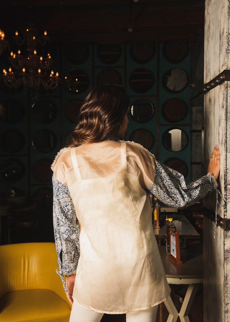 Capri Shirt (Blue And Off-white)