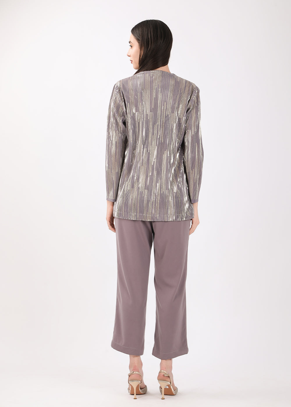 Lilac Shirt with Trousers