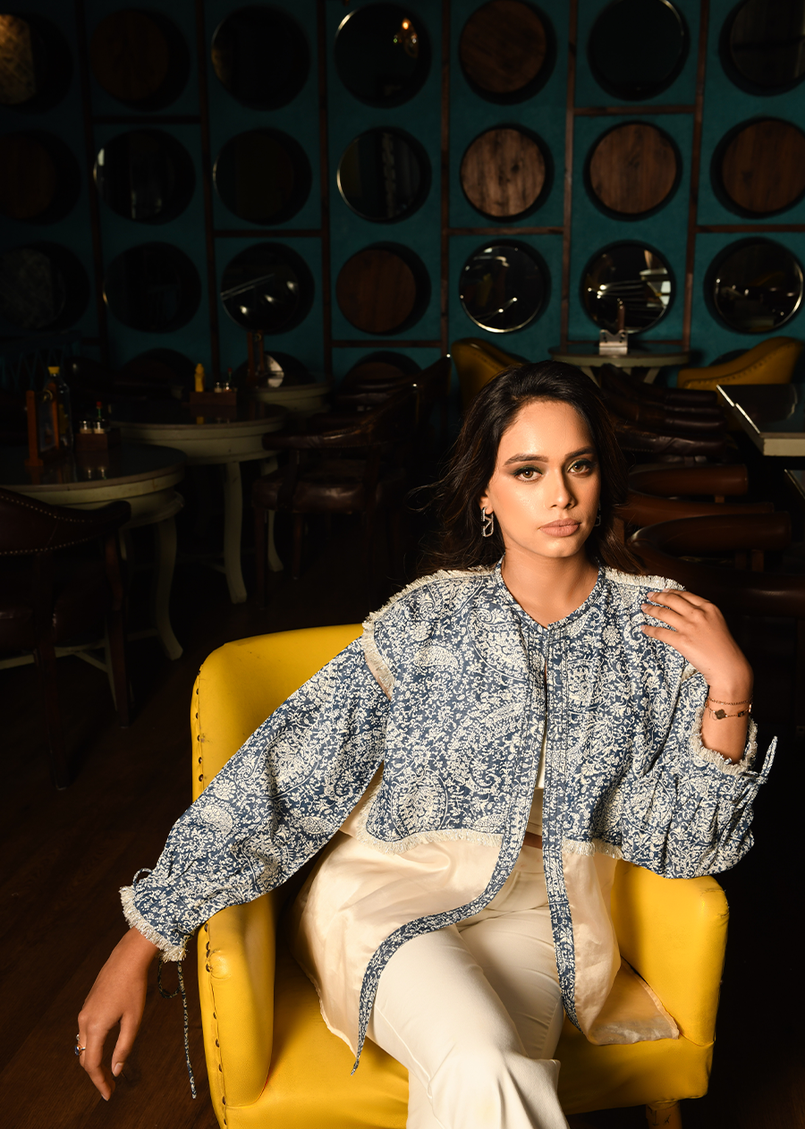 Capri Shirt (Blue And Off-white)