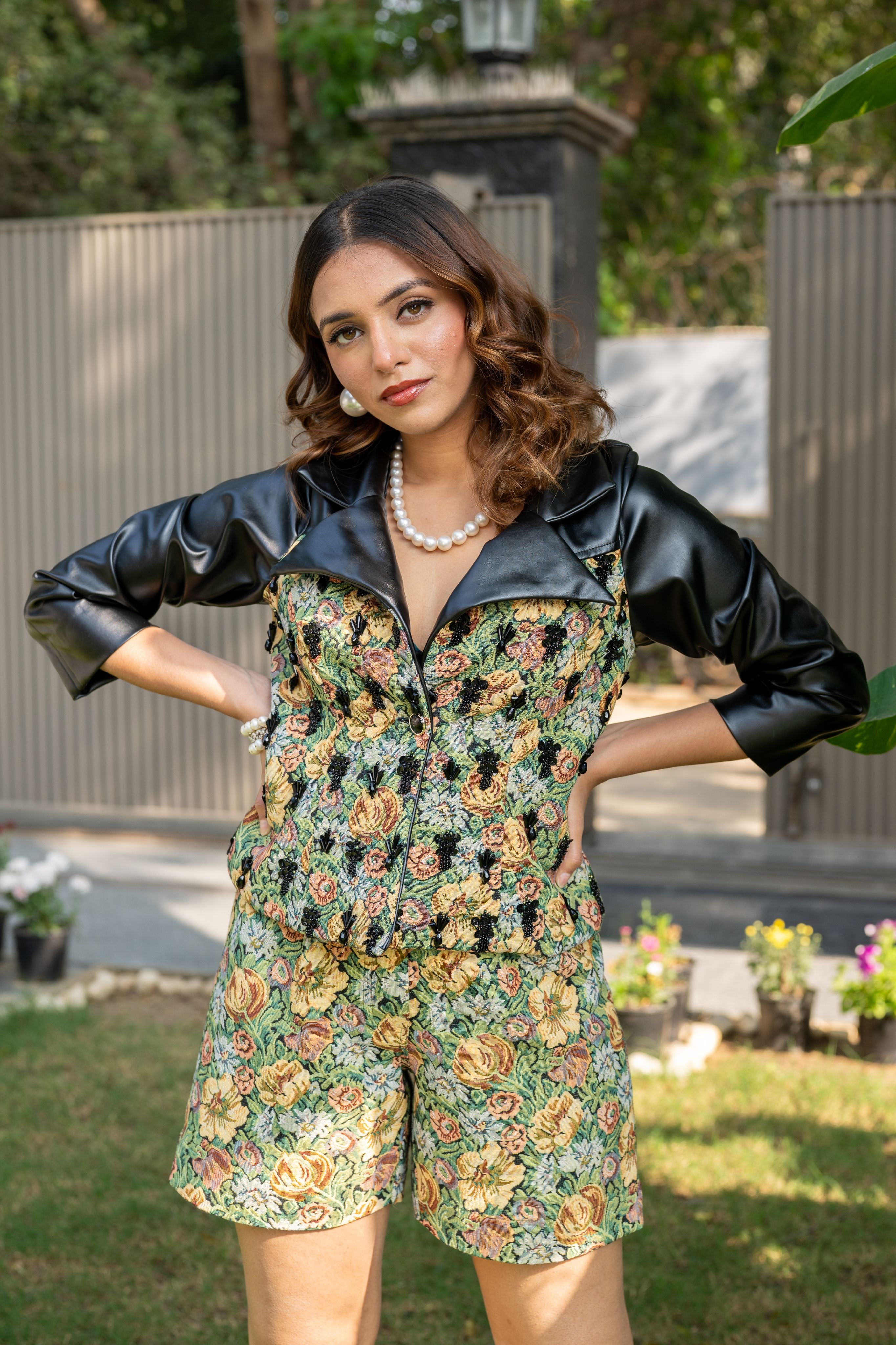 Mini Embellished Blazer set