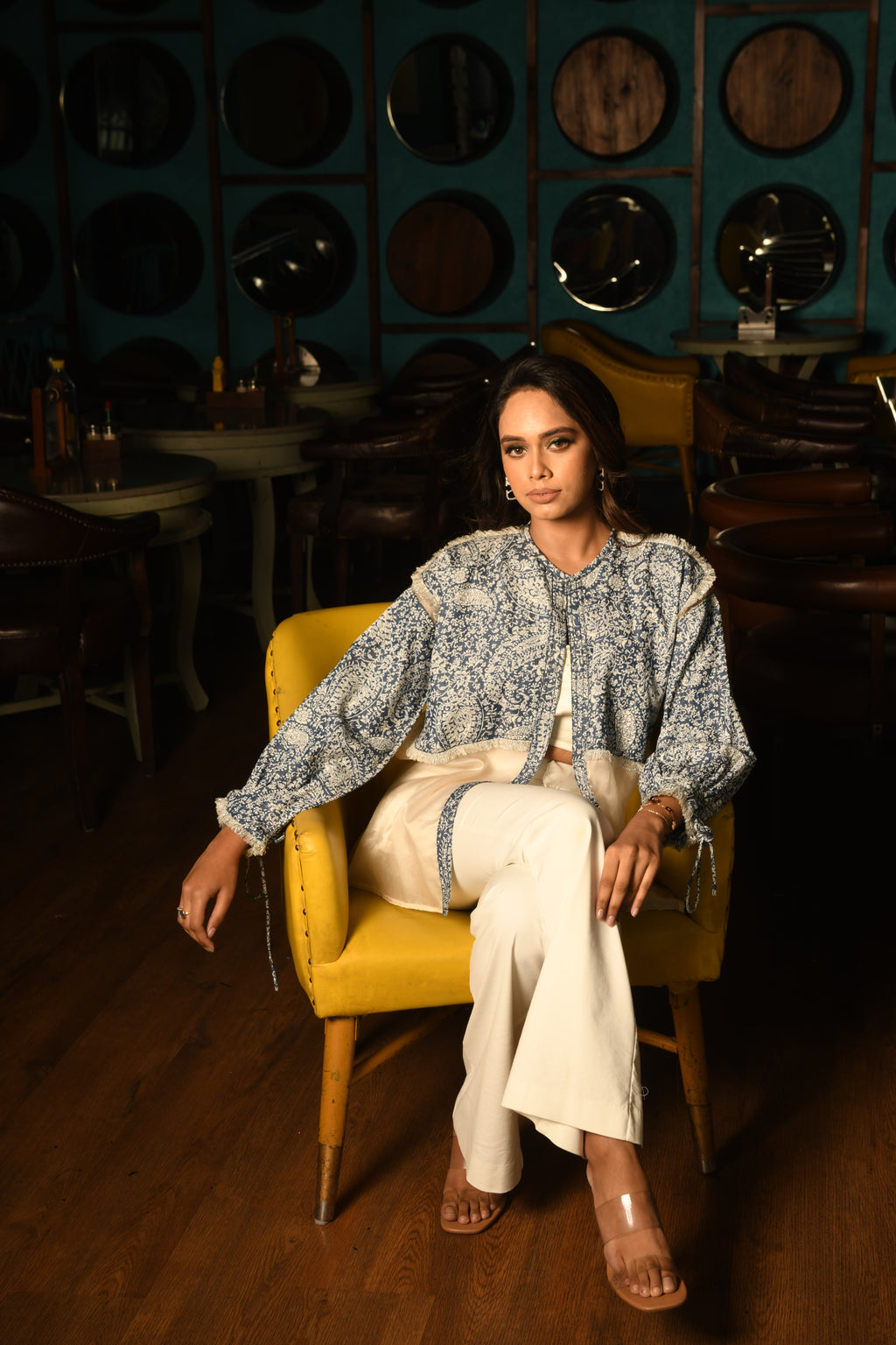 Capri Shirt (Blue And Off-white)