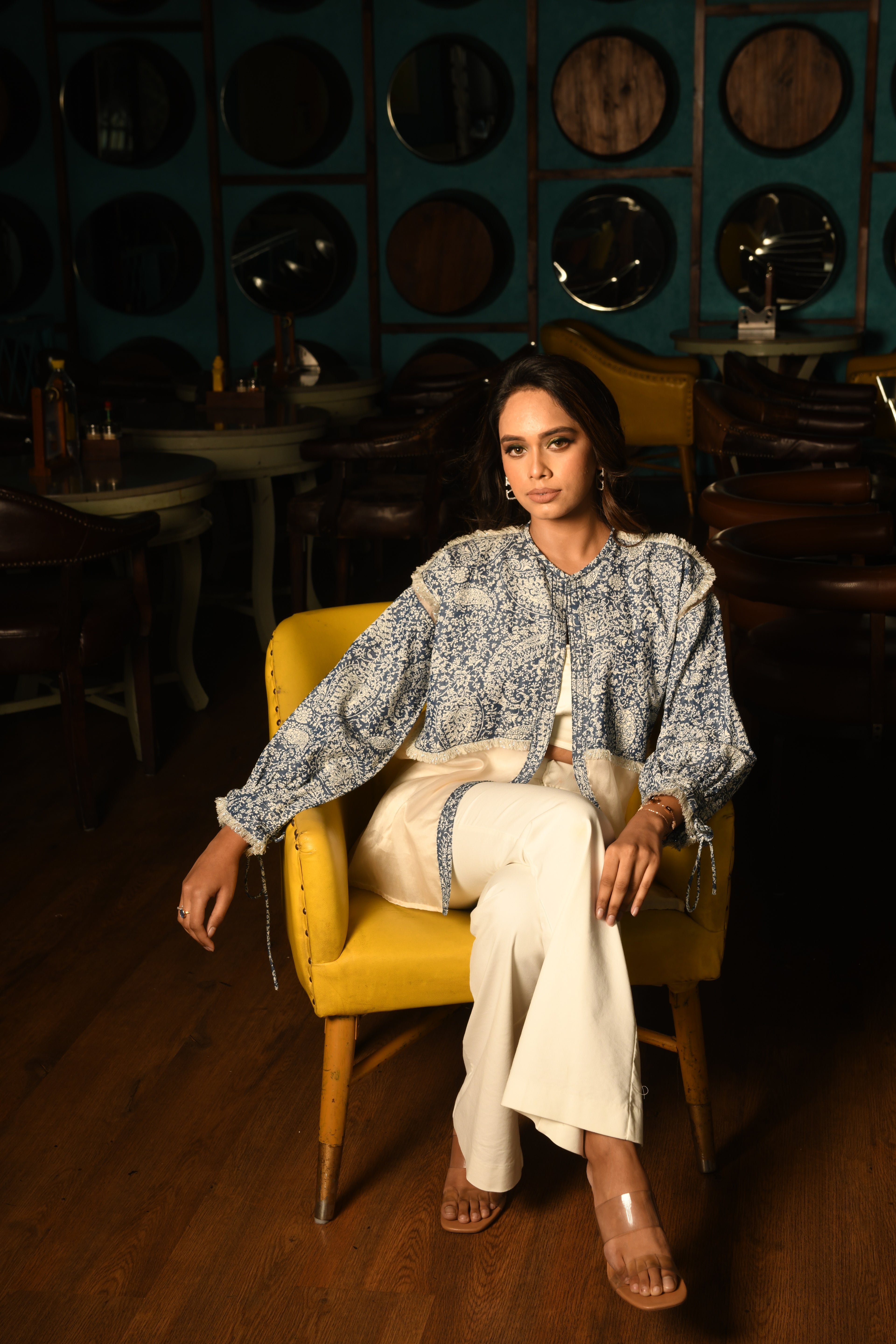 Capri Shirt (Blue And Off-white)