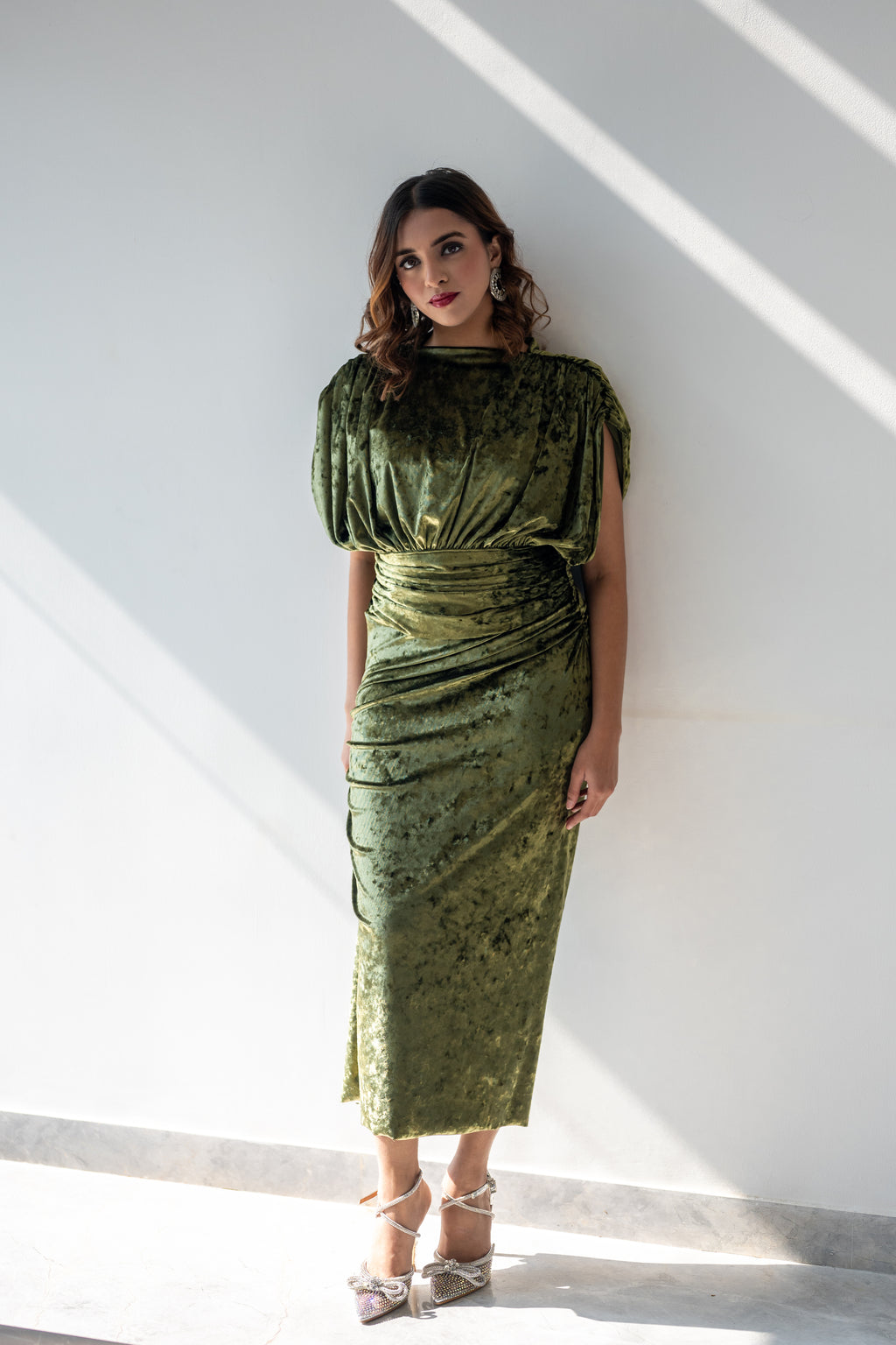Green Velour Dress
