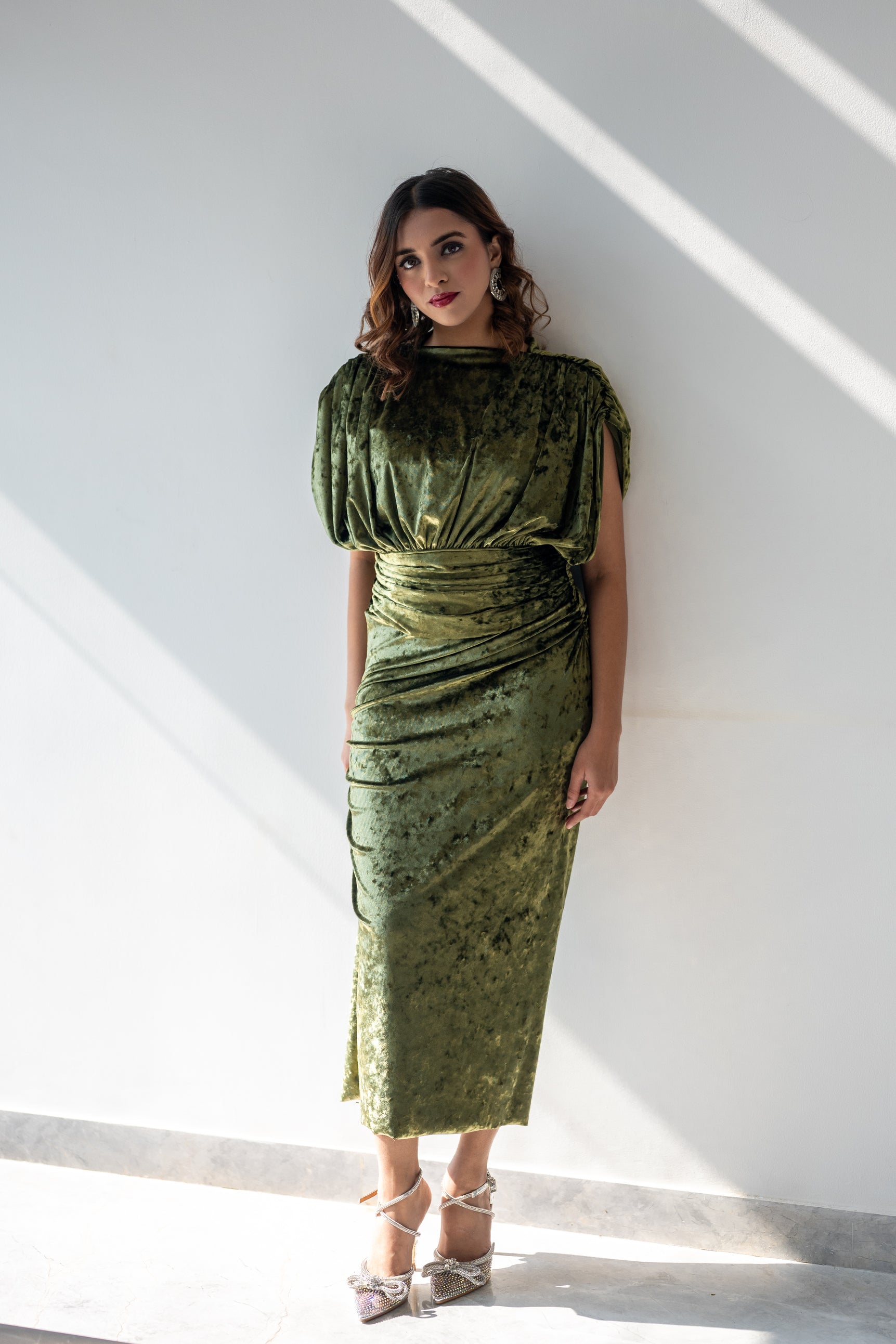 Green Velour Dress