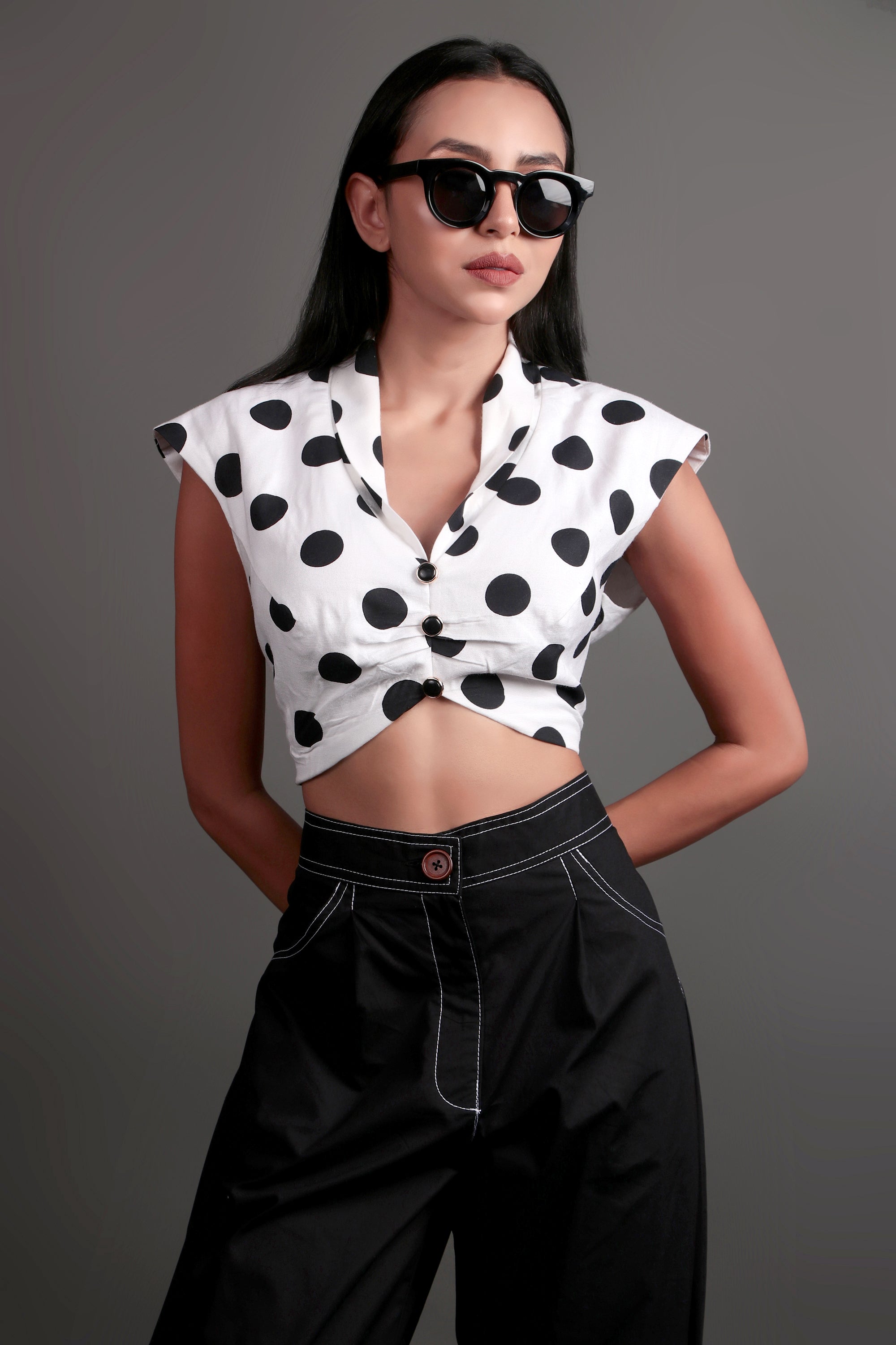 Paula crop top with Barrel Pants