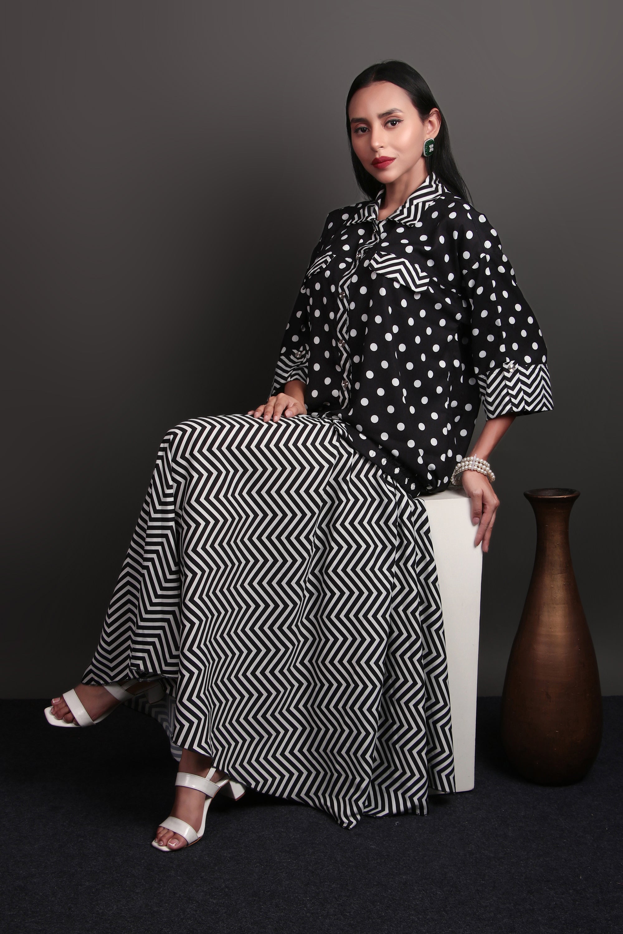 Regale Polka co-rd skirt