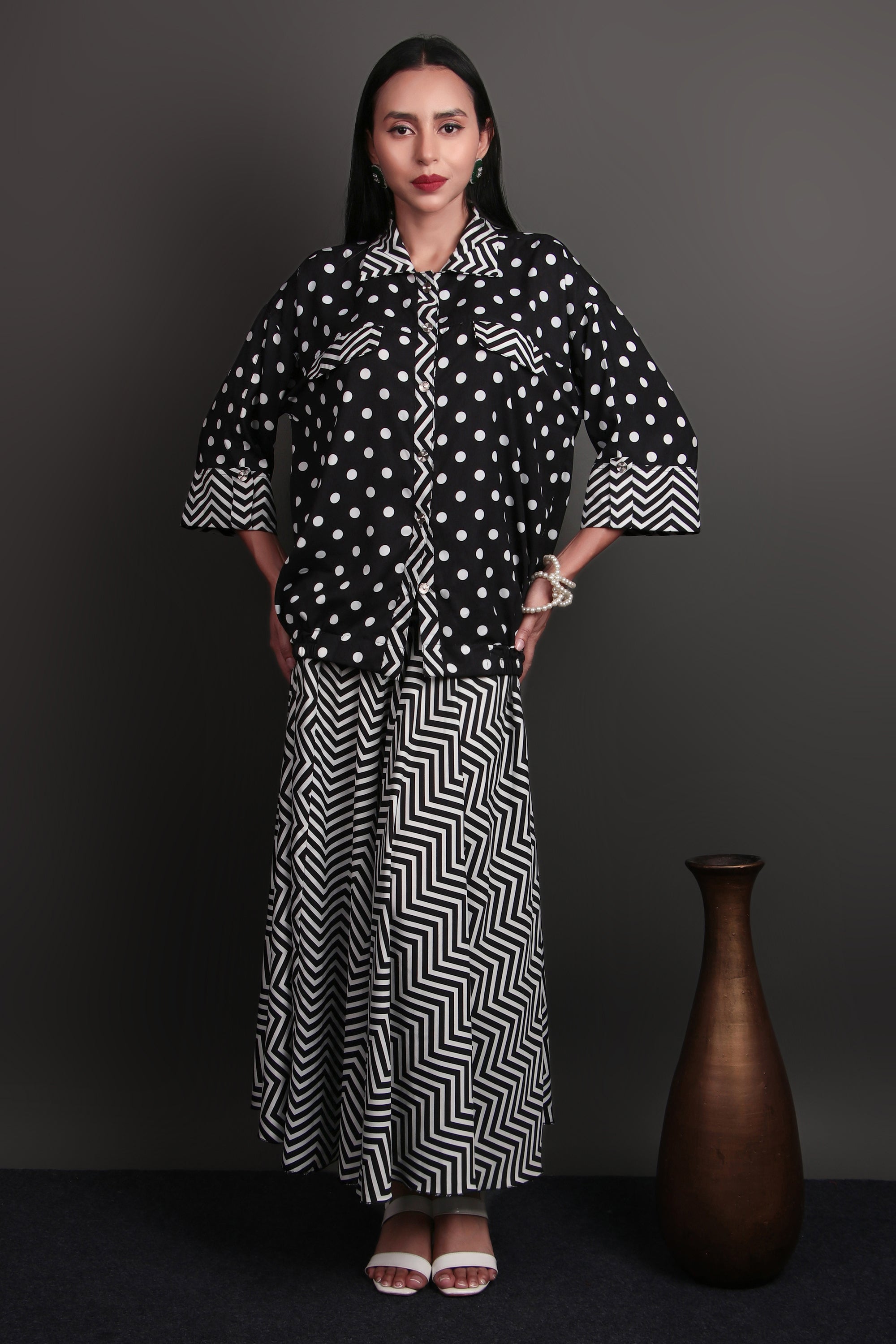 Regale Polka co-rd skirt
