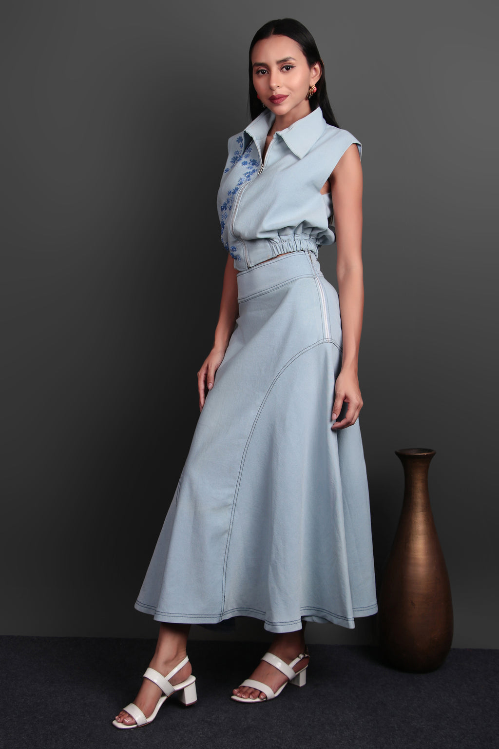 Aqua Denim Set