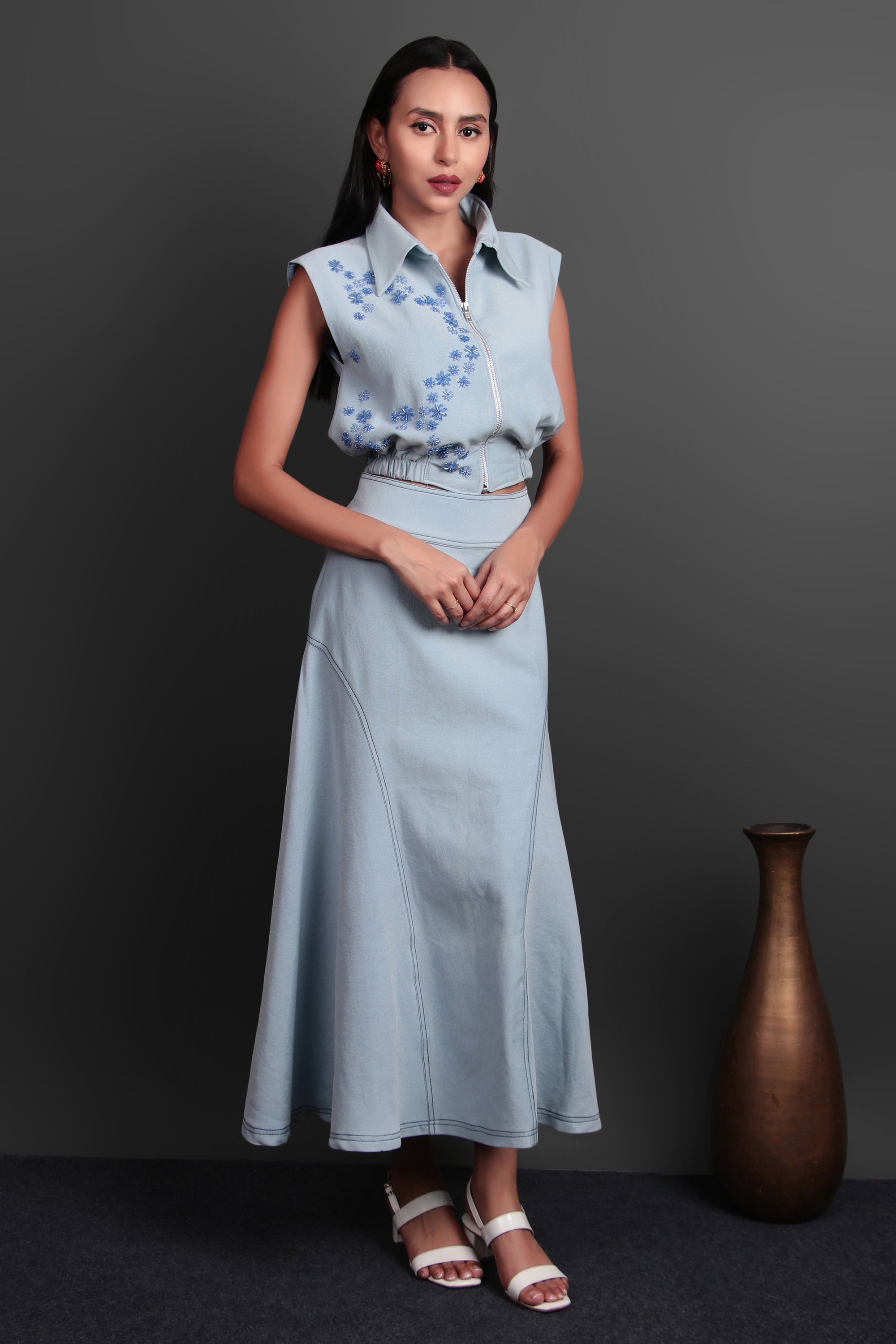 Aqua Denim Set