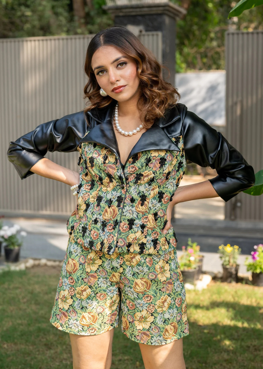 Mini Embellished Blazer set